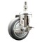 Service Caster 4 Inch 316SS Thermoplastic Rubber Swivel 1/2 Inch Threaded Stem Caster with Brake SCC-SS316TS20S414-TPRB-TLB-121315 - alternate 1