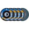 Pferd Flap Disc Set, 4-1/2"x7/8, ZPSF EXTRA STEELOX, 40/60/80/120Grit, T27, Flat 60390 - alternate 1