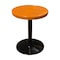 Leisure Craft 24" Round Perforated Pedestal Table, Portable, 30"H, Orange 24TAB30-ORANGE - alternate 1