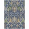 Homeroots 5' X 8' Navy Blue Green And Brown Floral Washable Indoor Outdoor Area Rug 605290 - alternate 2
