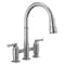 Delta Broderick Two Handle Pull-Down Bridge Kitchen Faucet 2390L-AR-DST - alternate 4