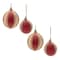 Homeroots Set of Four Red And Natural Woven Bamboo Ball Ornaments, 4PK 633365 - alternate 2
