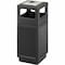 Safco Canmeleon 15 gal Square Outdoor Can, Black, None, Plastic, 13 3/4 in 9474BL - alternate 1