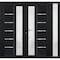 Vdomdoors Front Exterior Prehung Metal-Plastic Double Doors / MANUX 8088 Matte Black / Sidelite Exterior Wind MANUX8088DEXD-BLK-LH-W72+16xH80 - alternate 1
