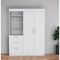 Homeroots 59" White Three Drawer Combo Dresser 524965 - alternate 4