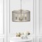 Jonathan Y Pen 4-Light 20" Iron Adjustable Industrial Mesh LED Pendant, Gold JYL6703A - alternate 4