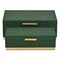 Homeroots Set of Two Green And Gold Striped Nesting Storage Boxes With Lids, 2PK 712924 - alternate 5