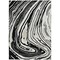 Homeroots 3' X 5' Black Gray And Ivory Abstract Washable Indoor Outdoor Area Rug 601248 - alternate 5