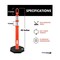 Traffic Kontrol Delineator Post, High-Density Polyethylene+Elastomer, 45 in Height, 8 lbs, Orange TKDP-ATOP-45-8-OR - alternate 4