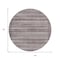 Homeroots 8' Brown And Beige Round Striped Washable Indoor Outdoor Area Rug 631481 - alternate 3
