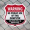 Signmission Dumpster Shield Sign Warning No Public U, 6 inch X 6 inch, Plastic Sign, 2PK SHI-P-2PACK-6-379 - alternate 3