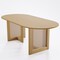 Homeroots 67" Natural Solid Wood Mirrored Double Pedestal Base Oval Dining Table 712155 - alternate 3