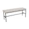 Bfm Seating Meghan 2-Seat Bolt-Down Bench, Grade 4 Upholstered Seat - Steel Frame - Sand Black Finish JS337MWH2170-SB - alternate 1