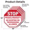 Signmission Stop Private Property No Hunting or, 10 inch X 10 inch, Aluminum Metal Signs, 5PK OC-A-5Pack-10-207 - alternate 4