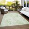Homeroots 5' X 8' Green And Ivory Floral Washable Indoor Outdoor Area Rug 583089 - alternate 3
