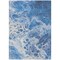 Homeroots 5' X 8' Navy Blue And Ivory Abstract Washable Indoor Outdoor Area Rug 618305 - alternate 5