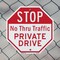Signmission Stop No Thru Traffic Private Drive, 6 inch X 6 inch, Plastic Sign, 2PK OC-P-2PACK-6-223 - alternate 4