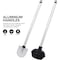 Neiko Toilet Plunger with Holder for Brush and Bathroom Plunger Set, Aluminum Handle, White Plunger Caddy 60167A - alternate 3