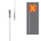Safetywhips Warning Whip Heavy Duty Whip with Flag, White Whip, Orange Flag, Yellow Reflective X, 96 Length SW08QD-X - alternate 3