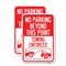 Signmission No Parking Beyond This Point Towing Enforced with Graph, 12'' X 18'', Heavy Gauge Aluminum, 2PK A-1218-2PACK-23760 - alternate 1