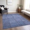 Homeroots 5' X 8' Denim Blue And Sky Blue Patchwork Washable Indoor Outdoor Area Rug 581582 - alternate 4