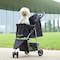 Simple Deluxe Pet Stroller for Dogs and Cats, Foldable 3-Wheel Dog Stroller with Storage, Cup Holder and Waterpro 3A88DOGSTROLERTC3LBK - alternate 1
