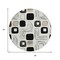 Homeroots 8' Ivory Black And Beige Round Geometric Washable Indoor Outdoor Area Rug 616816 - alternate 5