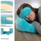Home-Complete Travel Pillow Set Memory Foam Pillow, Fleece Blanket, and Eye Mask Travel Essentials, Blue HT-TRVL2-BLU - alternate 4