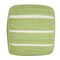 Homeroots 18" Green And White Cotton Cube Striped Pouf Ottoman 534110 - alternate 3