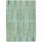 Homeroots 10' X 14' Artichoke Green And Teal Blue Striped Washable Indoor Outdoor Area Rug 631526 - alternate 4