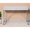 Homeroots 43" White and Silver Writing Desk With Two Drawers 543792 - alternate 3