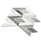 Apollo Tile Toscana 12x12 in. Polished Calacatta Bluette, Thassos White Geometric Diamond Mosaic Tile, 5PK APLEML88D09A - alternate 2
