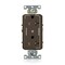 Leviton Dec Plus Rec 20A 125V TR 2Mrk-Ctrl Brn TDR20-S2 - alternate 1