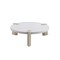 Homeroots 40" White And Gold Stainless Steel Round Coffee Table 372311 - alternate 3