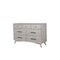 Homeroots 59" Gray Solid Wood Seven Drawer Double Dresser 524144 - alternate 6