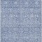 Homeroots 8' X 10' Denim Blue And Ivory Floral Washable Indoor Outdoor Area Rug 604674 - alternate 3