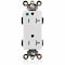Leviton Straight Blade Receptacle, 5-20R, 20 A, 125V AC, Flush Mount, Self-Grounded MT163-HGW - alternate 1