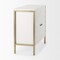 Homeroots 16in White and Gold Wood and Metal Accent Cabinet With Two Doors 727712 - alternate 2