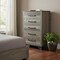 Homeroots 37" Gray Solid Wood Five Drawer Chest 524572 - alternate 3