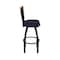 Holland Bar Stool Co Eleanor 36in Swivel Extra Tall Bar Stool, Black Wrinkle Finish, Medium Back, Canter Twilight Seat 880 - alternate 6