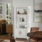 Martha Stewart Hutton Four Tier Shaker Style Bookcase with Storage Cabinet in White with Polished Brass Hardware ZG-053-WH-GLD-MS - alternate 3
