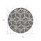 Homeroots 8' Charcoal And Gold Round Geometric Washable Indoor Outdoor Area Rug 613484 - alternate 3