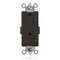 Leviton Receptacle Outlet, 15A, Black, 125/250V 5835-E - alternate 1