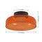 Jonathan Y Kalmar 12" Modern Minimalist Iron/Glass Dimmable Integrated LED Flush Mount, Orange/Black JYL7153A - alternate 4
