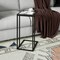 Homeroots 25" Black And Clear Glass And Steel End Table 543826 - alternate 4