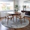 Homeroots 8' Round Gray Round Abstract Washable Non Skid Indoor Outdoor Area Rug 559501 - alternate 4