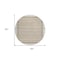Homeroots 8' Ivory And Beige Round Striped Washable Indoor Outdoor Area Rug 610476 - alternate 3