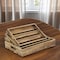 Homeroots 19in Brown Rectangular Wood Handmade Tray With Handles 483316 - alternate 2