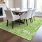 Homeroots 8' X 10' Lime Green And Ivory Striped Washable Indoor Outdoor Area Rug 596689 - alternate 3