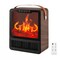 Edendirect 9.5 in. Freestanding Portable Space Heater Electric Fireplace in Brown, 3D Flame, Remote, 24H Timer ZR-TPL-E5-C - alternate 1